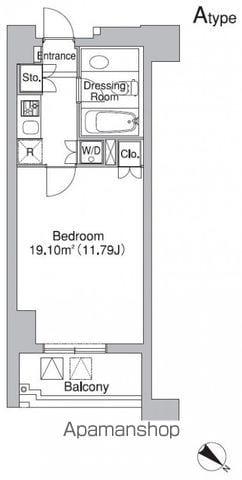 レジディア市ヶ谷Ⅱ(1K/3階)の間取り写真