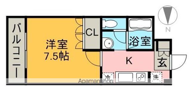 オレンジハウス・T(1K/2階)の間取り写真