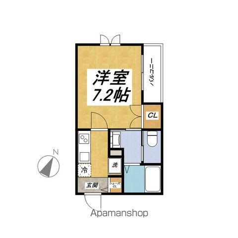 シグナス小竹(1K/1階)の間取り写真