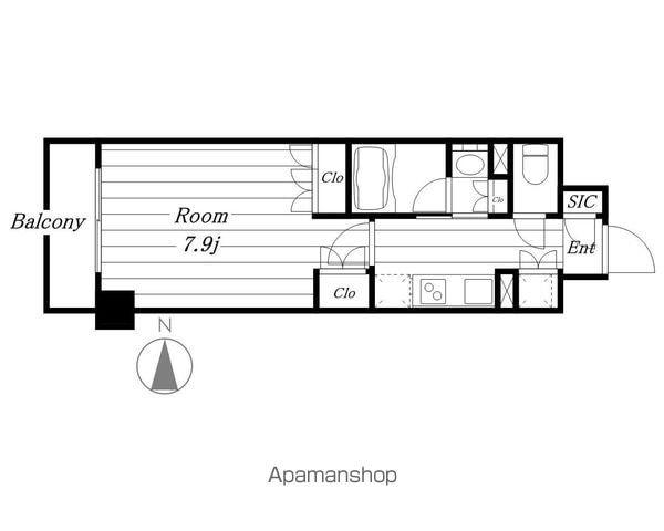 パークアクシス名駅南グランデ(1K/5階)の間取り写真