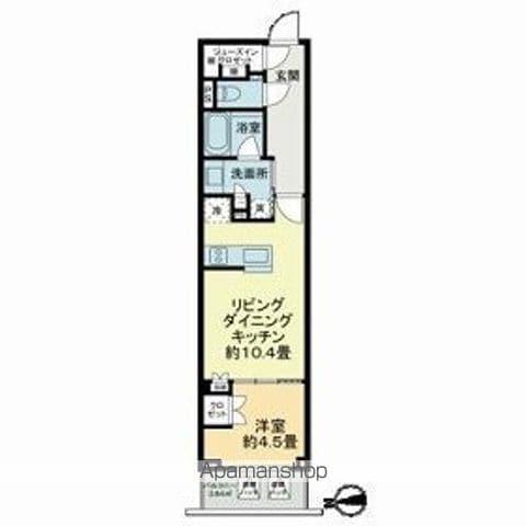 BRUN PILIER日本橋(1LDK/7階)の間取り写真