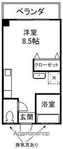 沖縄県那覇市 4階建 築13年(ワンルーム/2階)の間取り写真