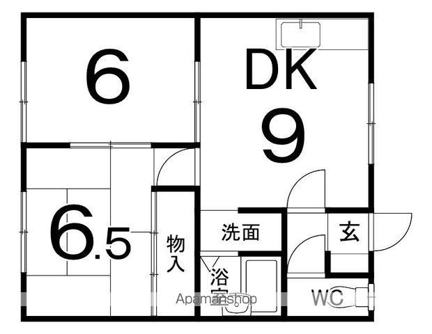 コーポAO(2DK/2階)の間取り写真