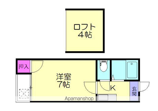 グリーンローズ(1K/2階)の間取り写真