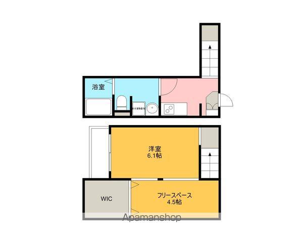 GRANDOLE志賀本通Ⅱ(1K/2階)の間取り写真