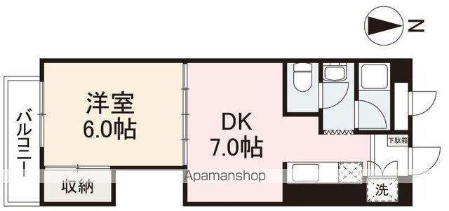 リバーボールマンション(1DK/4階)の間取り写真