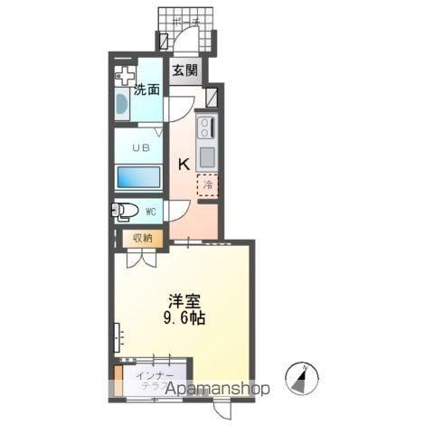 EL PARAISO VERDEⅢ(1K/1階)の間取り写真