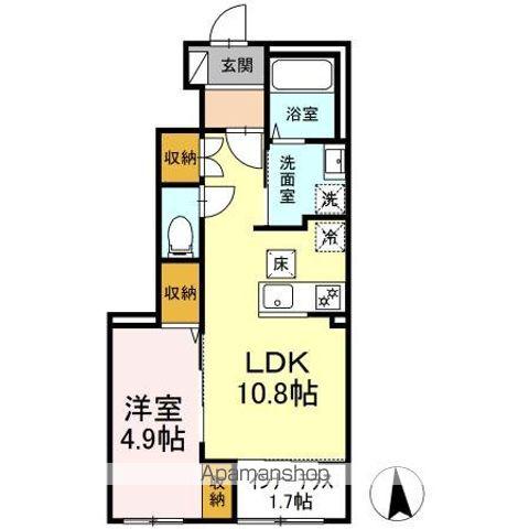 リベルテ(1LDK/1階)の間取り写真