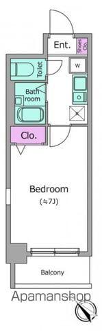 レジディア浦安Ⅱ(1K/1階)の間取り写真