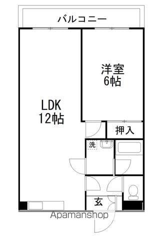 グリーンビラ(1LDK/1階)の間取り写真