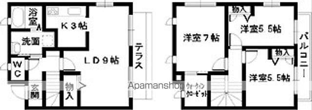 ＤＡＩＫＥＮＮ　ＳＱＵＡＲＥ(3LDK)の間取り写真