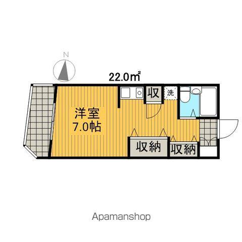 アトリウム前田(ワンルーム/1階)の間取り写真