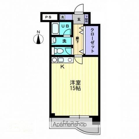 レジデンス平田(1K/3階)の間取り写真