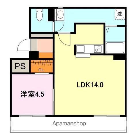 リルームス城南(1LDK/4階)の間取り写真