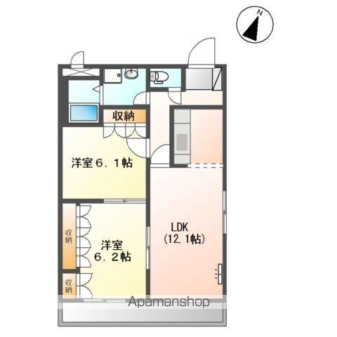 PRIM-ROSE(2LDK/1階)の間取り写真