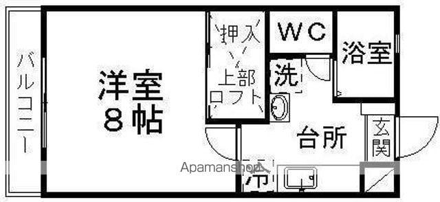 ティエラドミールD棟(1K/2階)の間取り写真