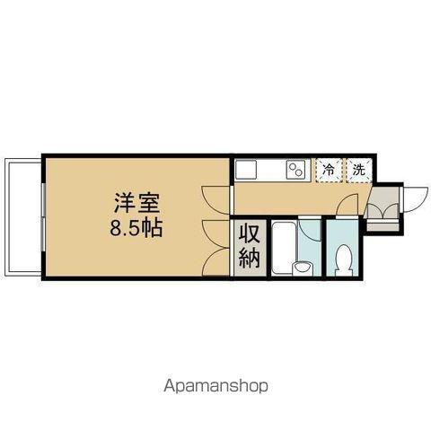 いとう仙(1K/8階)の間取り写真