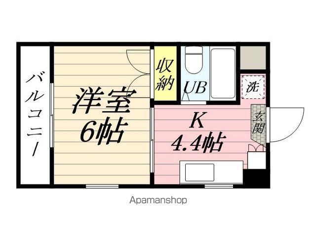 ハイツAZUMI(1K/1階)の間取り写真