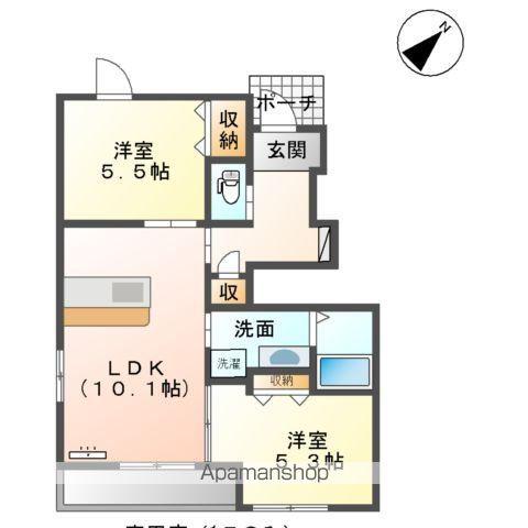 メアリースペース壱番館(2LDK/1階)の間取り写真