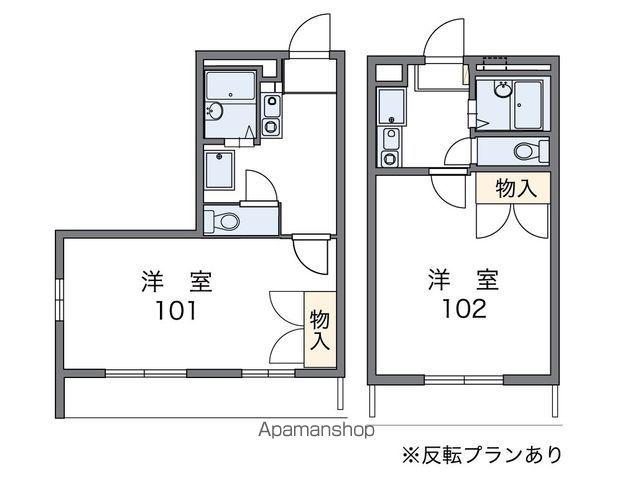 レオパレスイーストリバー(1K/2階)の間取り写真