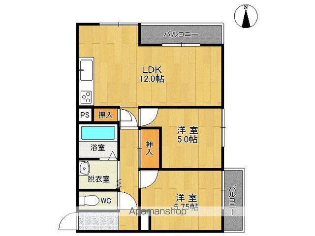 ベルデハイツ(2LDK/2階)の間取り写真