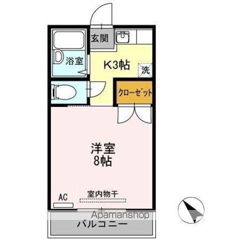 エステート野原(1K/1階)の間取り写真
