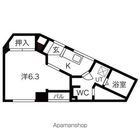 MAISON平安(1K/3階)の間取り写真