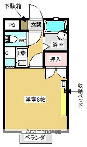 コーポ・エム(1K/2階)の間取り写真
