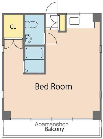 エンゼルハイツエクシブ(ワンルーム/3階)の間取り写真