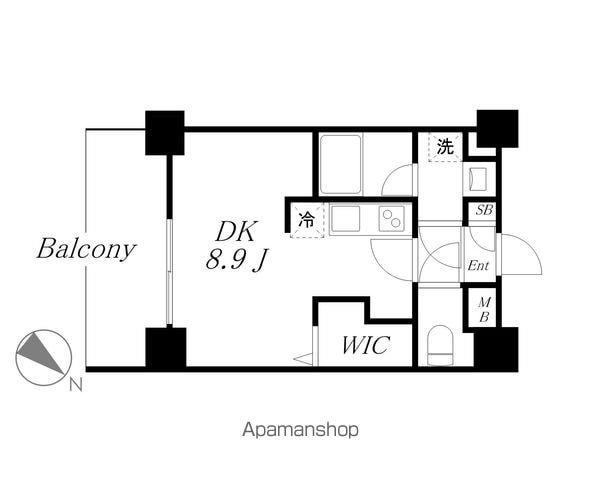 エステシア名駅(ワンルーム/6階)の間取り写真