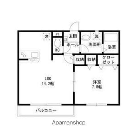 FELICEII(1LDK/2階)の間取り写真