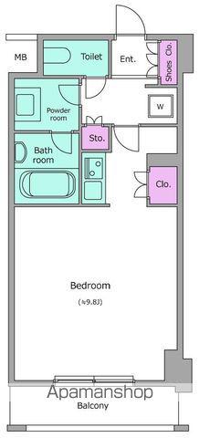 レジディア九段下(ワンルーム/5階)の間取り写真
