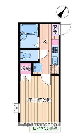 ルナベルーナ(1K/1階)の間取り写真