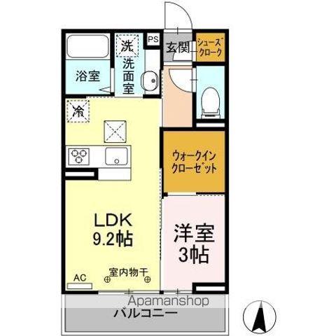 クラージュ(1LDK/1階)の間取り写真