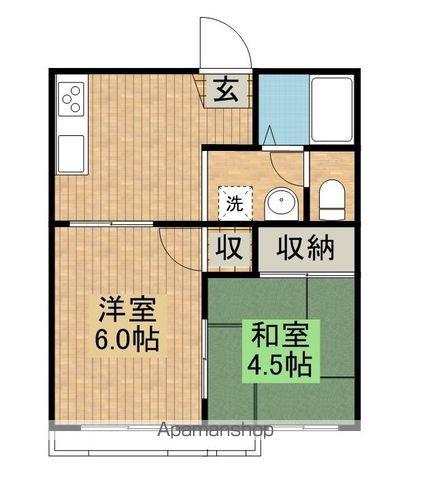 フォーサイト池田台(2K/2階)の間取り写真