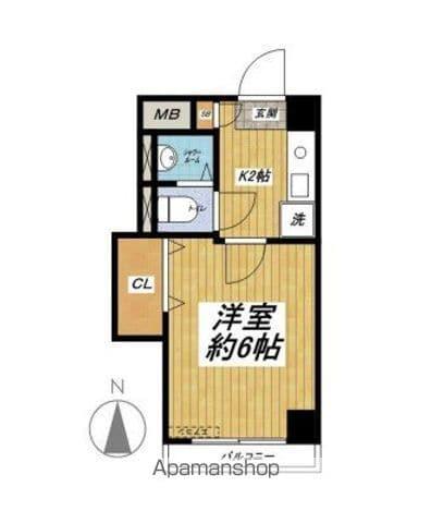 ロイヤルシーナ(1K/2階)の間取り写真