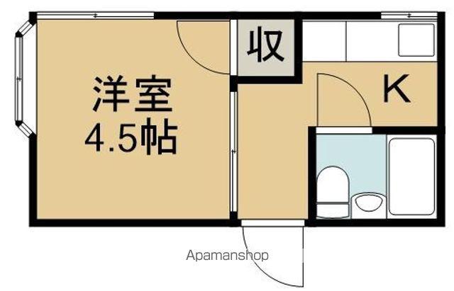 ハイム水越(1K/1階)の間取り写真