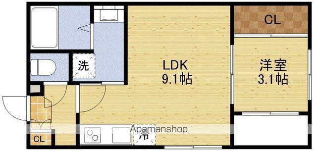 WOOD GARDEN Ⅱ(1LDK/1階)の間取り写真
