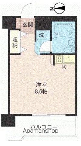 シャルマン中野坂上(ワンルーム/4階)の間取り写真