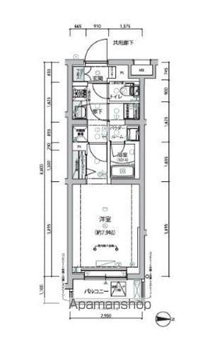 ARCOBALENO NERIMA(1K/1階)の間取り写真