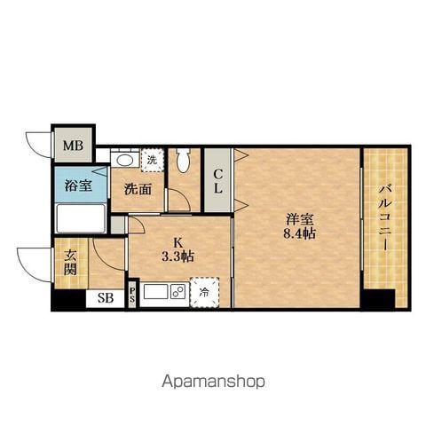 T&N RESIDENCE(1K/2階)の間取り写真