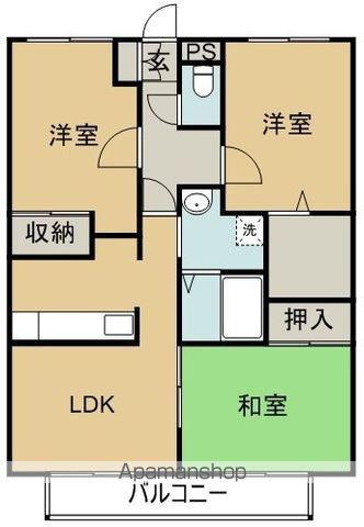 エクセレントフレッチェサンハイツ(3LDK/1階)の間取り写真