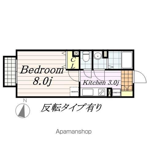 モナリエ港(1K/1階)の間取り写真