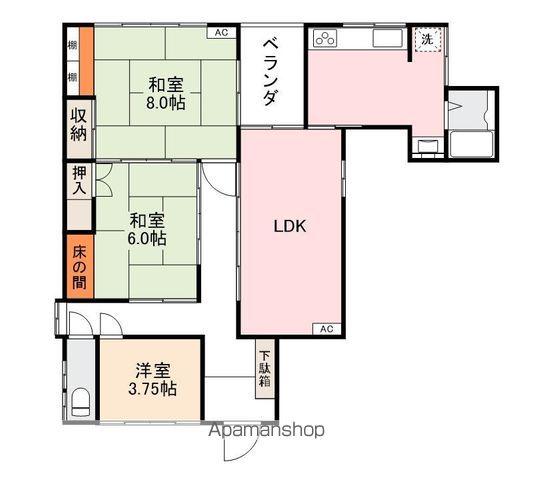 高松琴平電鉄琴平線 伏石駅 徒歩30分 1階建 築64年(4DK)の間取り写真