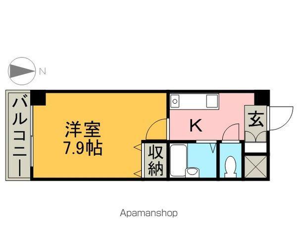 プロビデンス泉(1K/6階)の間取り写真