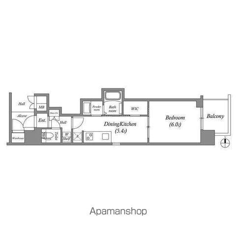 エステムコート名古屋平安通クチュール(1DK/11階)の間取り写真