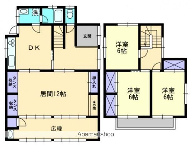 伊予鉄道城南線 道後温泉駅 徒歩18分 2階建 築44年(3LDK)の間取り写真