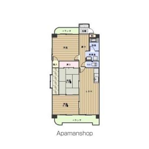 ハイムビーオールII(3LDK/5階)の間取り写真