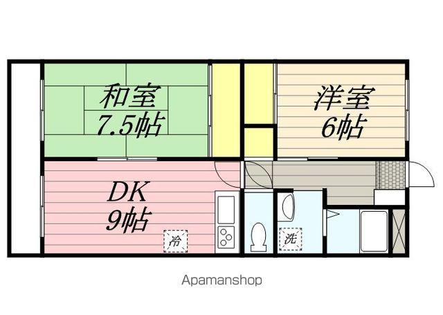 ハーモニー和合Ⅱ(2DK/3階)の間取り写真