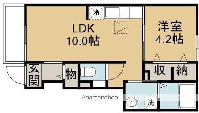 アイスバーグⅢ(1LDK/1階)の間取り写真